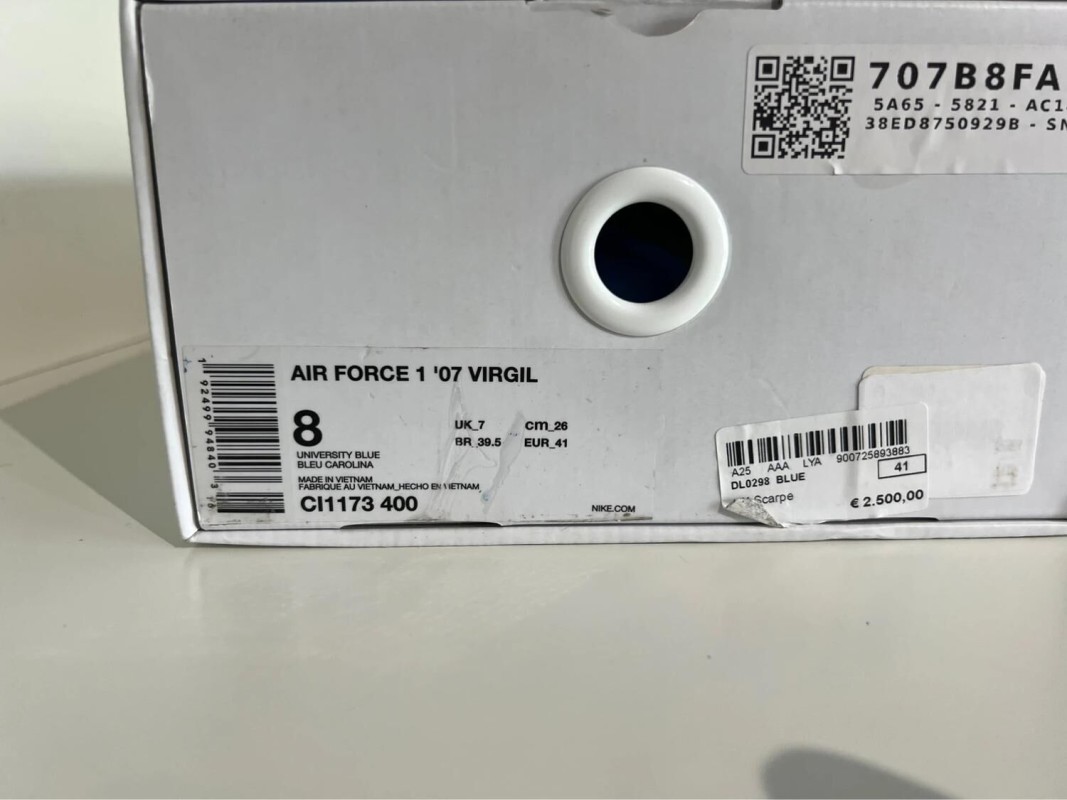 Nike Air Force 1 X Off-White MCA University Blue 2
