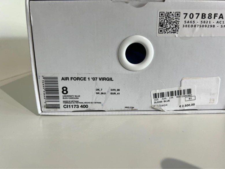 Nike Air Force 1 X Off-White MCA University Blue