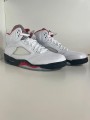 Nike Air Jordan 5 Silver Tongue Fire Red