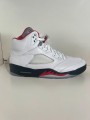 Nike Air Jordan 5 Silver Tongue Fire Red
