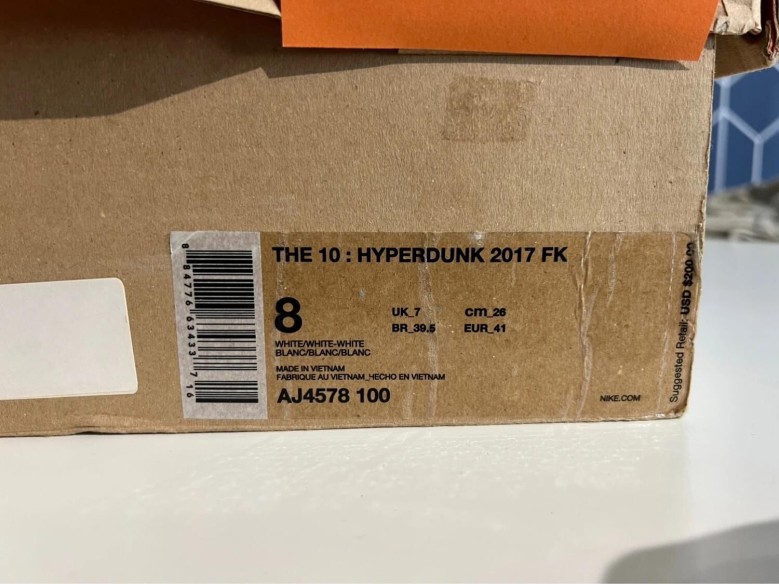 Nike React Hyperdunk Flyknit 2017 X Off-White