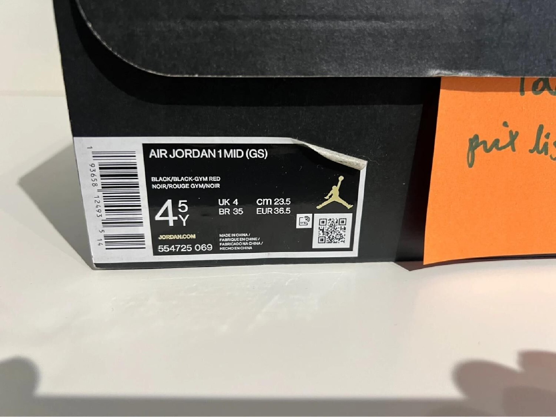 Nike Air Jordan 1 mid Chicago Toe (GS)