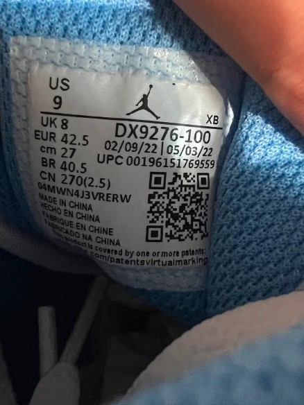 Nike Air Jordan 1 University Blue Grey