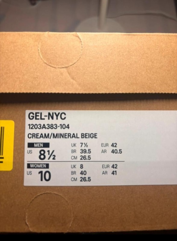 Asics gel nyc cream mineral beige taille 42 2