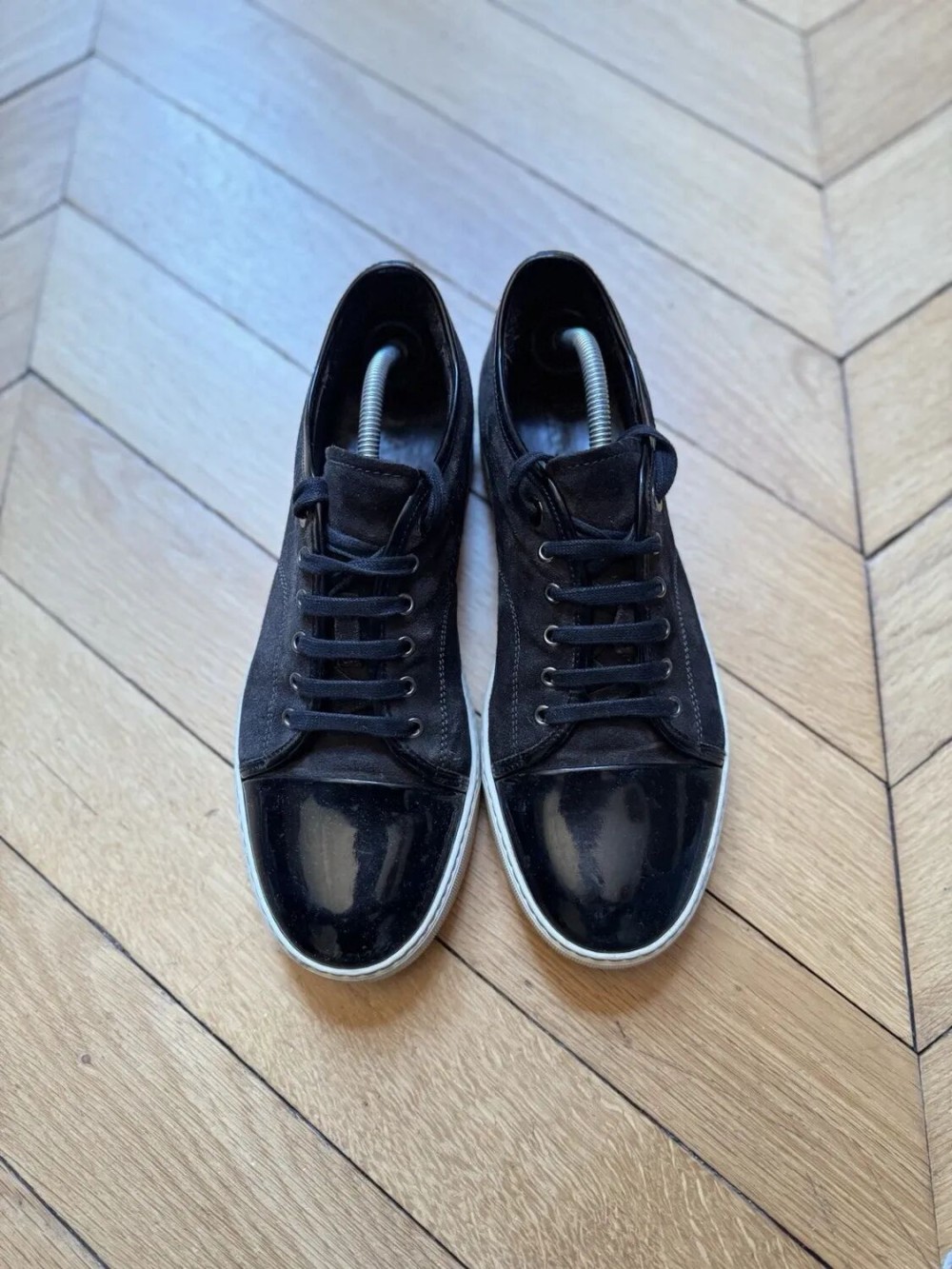 Lanvin Baskets basses DBB1 homme noires en cuir et cahoutchouc