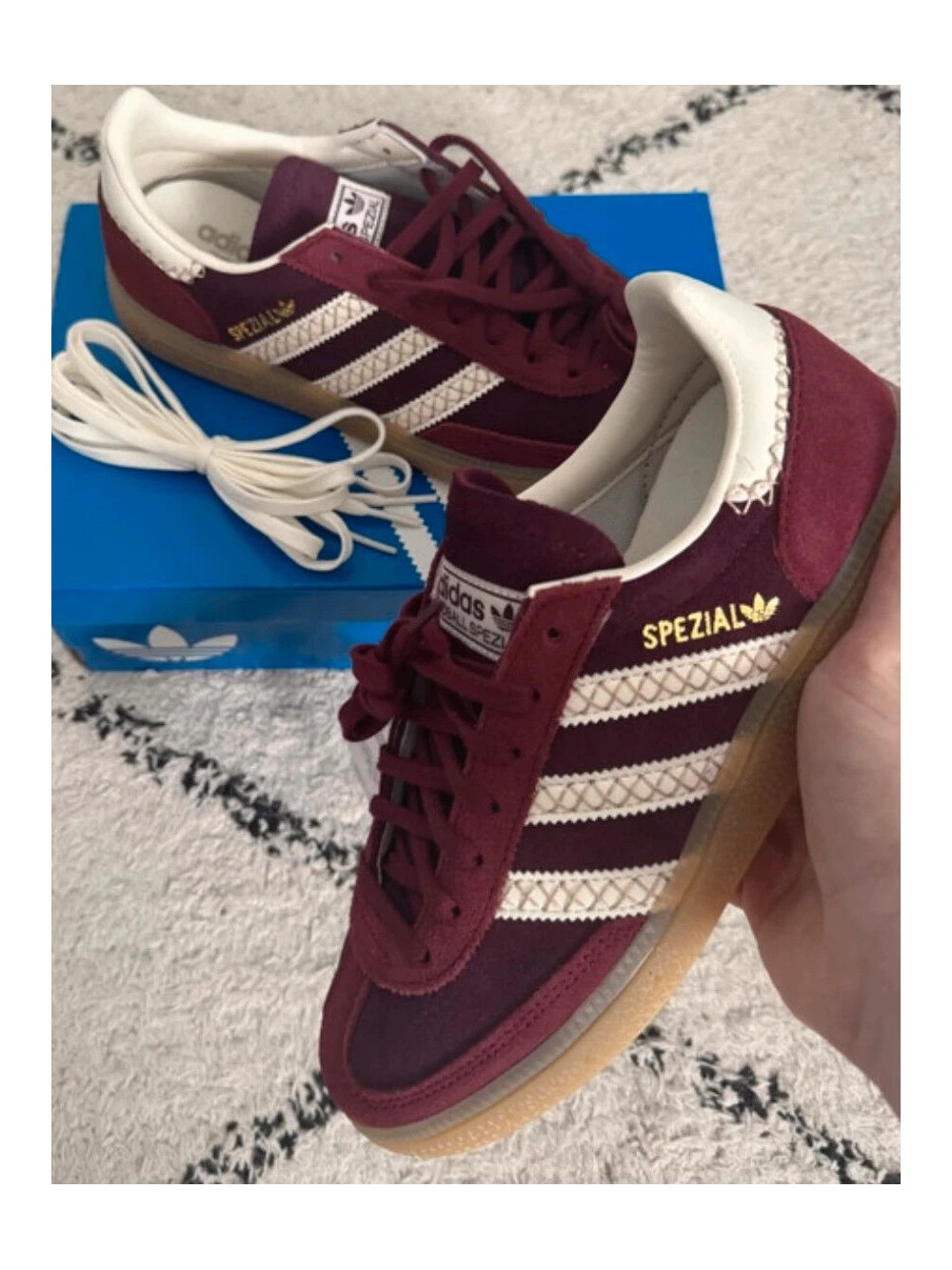 Adidas handball spezial bordeaux burgundy / rouge foncé taille 38,5