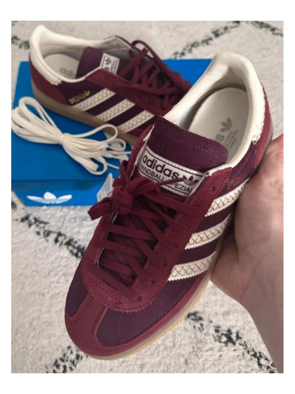 Adidas handball spezial bordeaux burgundy / rouge foncé taille 38,5