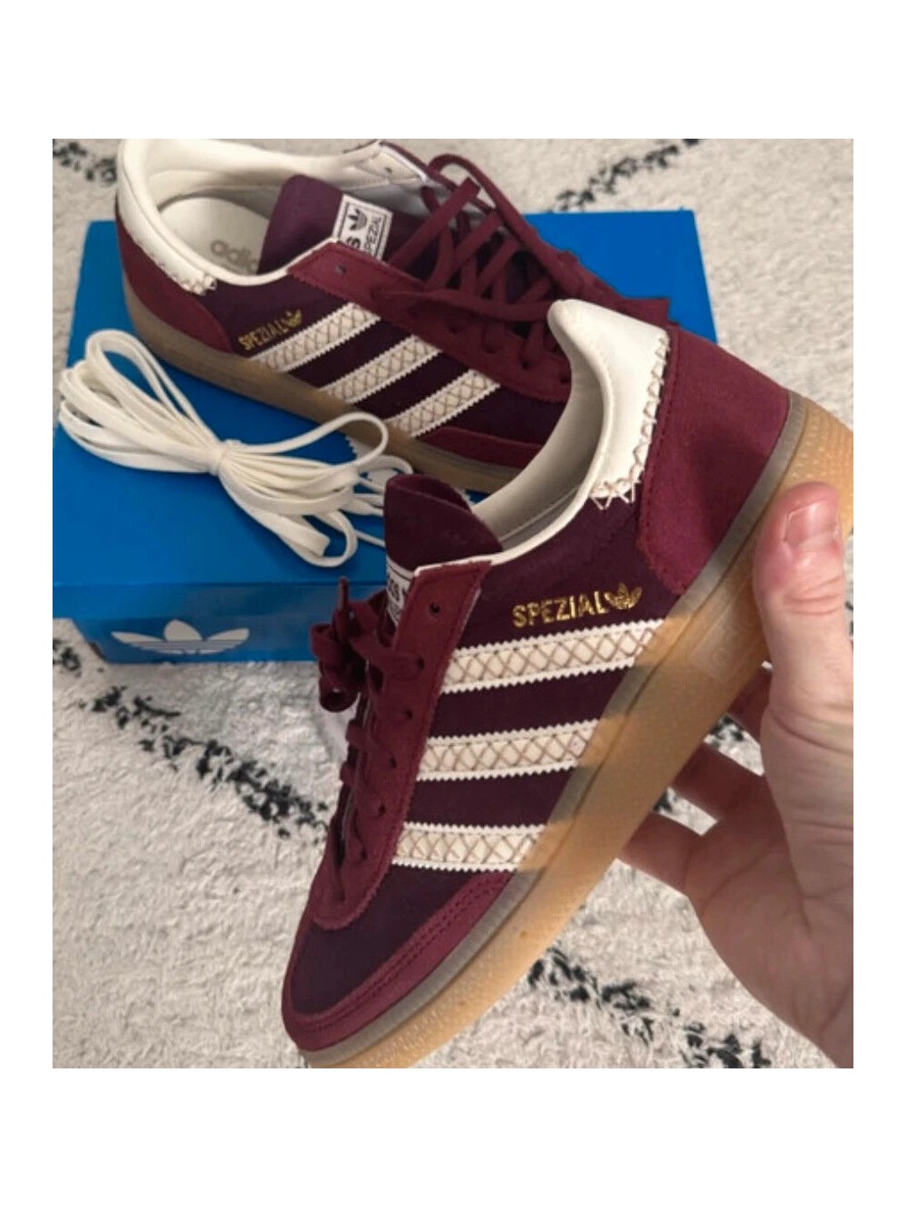 Adidas handball spezial bordeaux burgundy / rouge foncé taille 38,5
