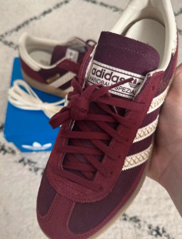 Adidas handball spezial bordeaux burgundy / rouge foncé taille 38,5 2