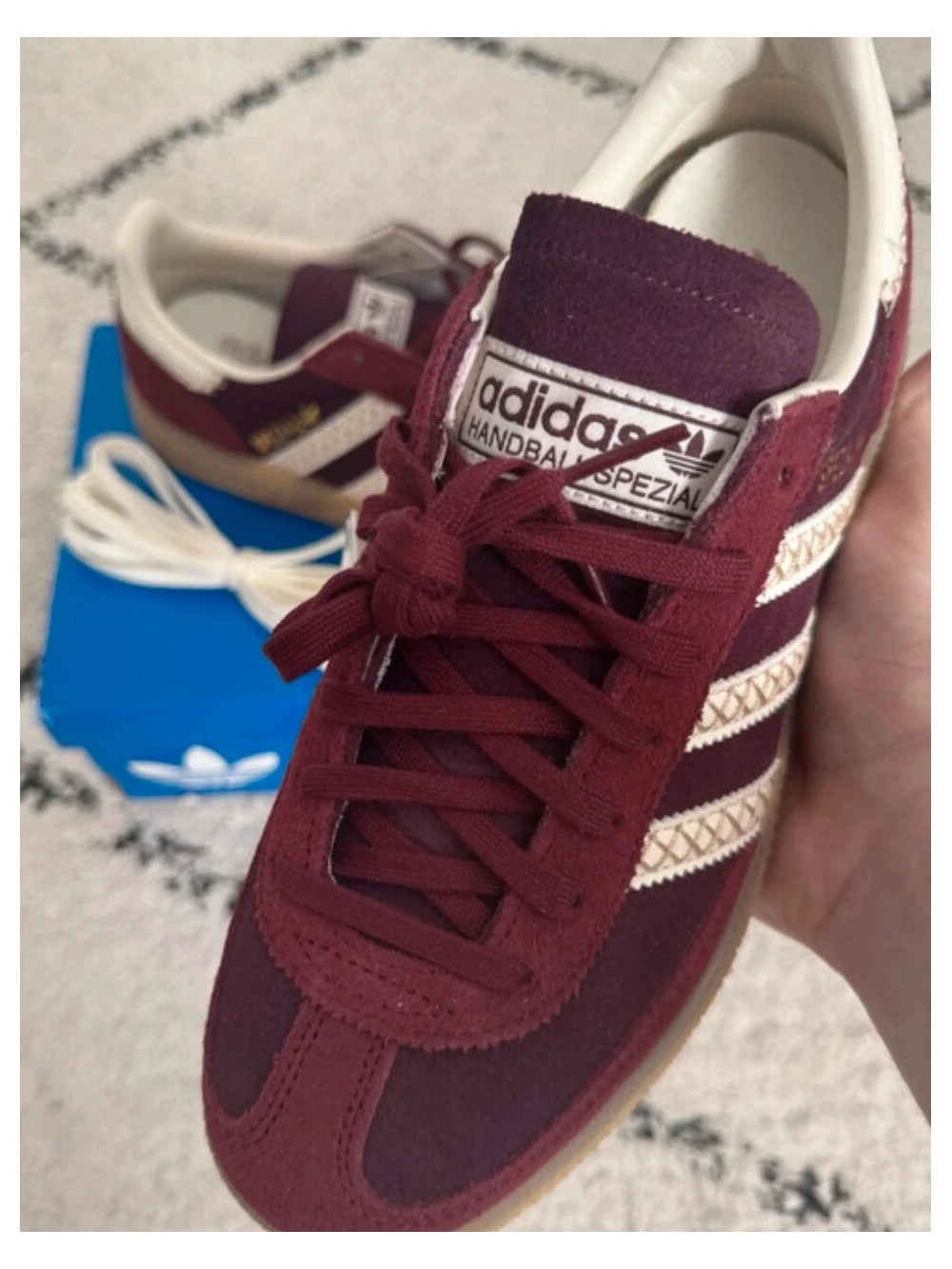 Adidas handball spezial bordeaux burgundy / rouge foncé taille 38,5