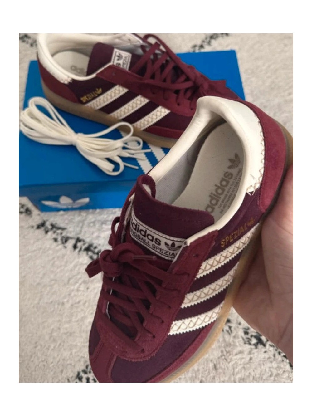 Adidas handball spezial bordeaux burgundy / rouge foncé taille 38,5