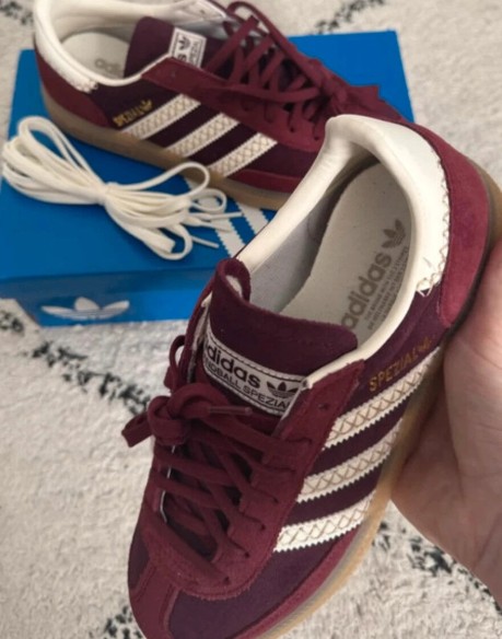 Adidas handball spezial bordeaux burgundy / rouge foncé taille 38,5