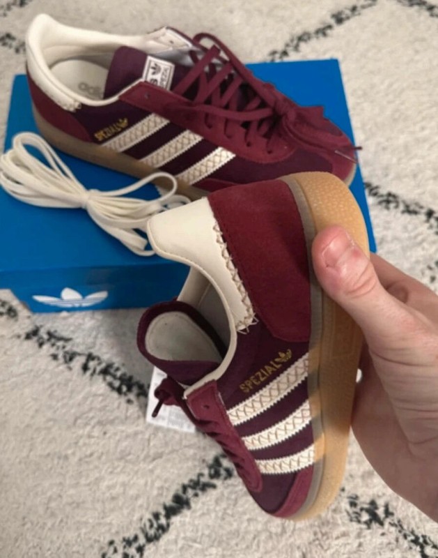 Adidas handball spezial bordeaux burgundy / rouge foncé taille 38,5 2