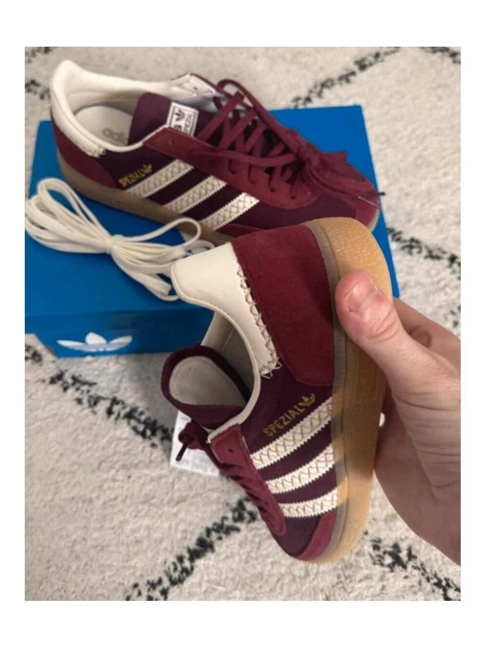 Adidas handball spezial bordeaux burgundy / rouge foncé taille 38,5