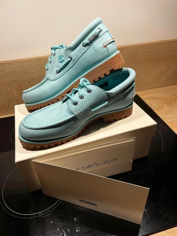 Timberland Jacquemus Boat Shoes Chaussures Bateau Aqua Blue - Neuf - Taille 43,5