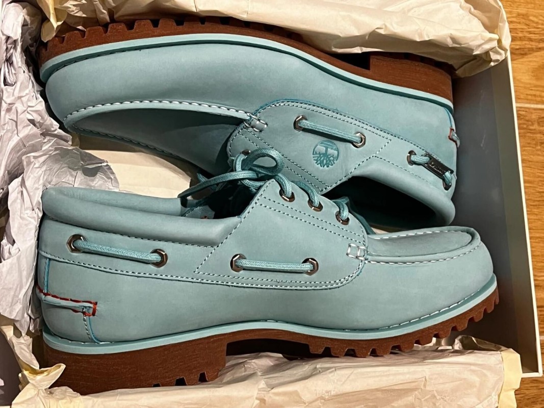 Timberland Jacquemus Boat Shoes Chaussures Bateau Aqua Blue - Neuf - Taille 43,5 2