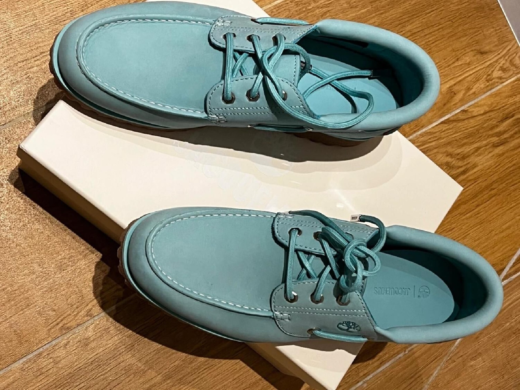 Timberland Jacquemus Boat Shoes Chaussures Bateau Aqua Blue - Neuf - Taille 43,5