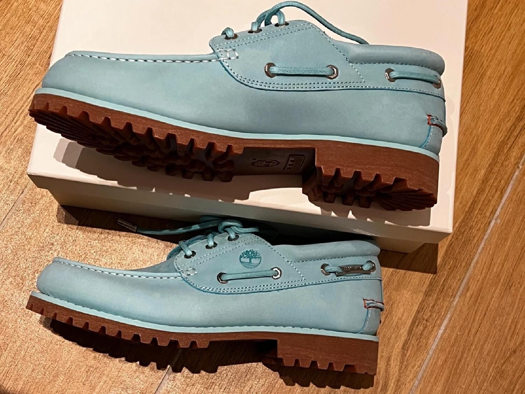Timberland Jacquemus Boat Shoes Chaussures Bateau Aqua Blue - Neuf - Taille 43,5