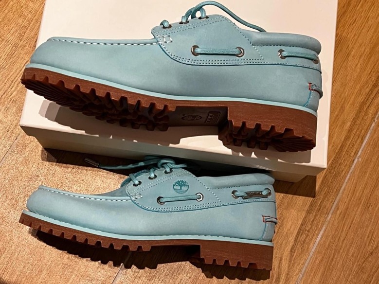 Timberland Jacquemus Boat Shoes Chaussures Bateau Aqua Blue - Neuf - Taille 43,5