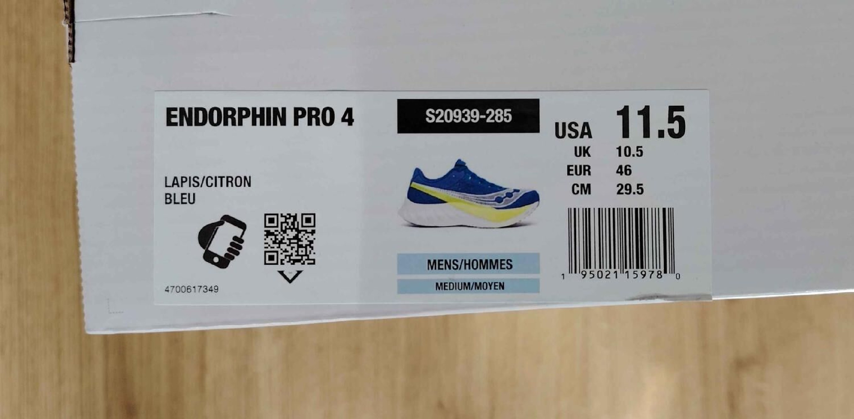 Saucony Endorphin Pro 4 – Lapis/Citron (Bleu) - T.45