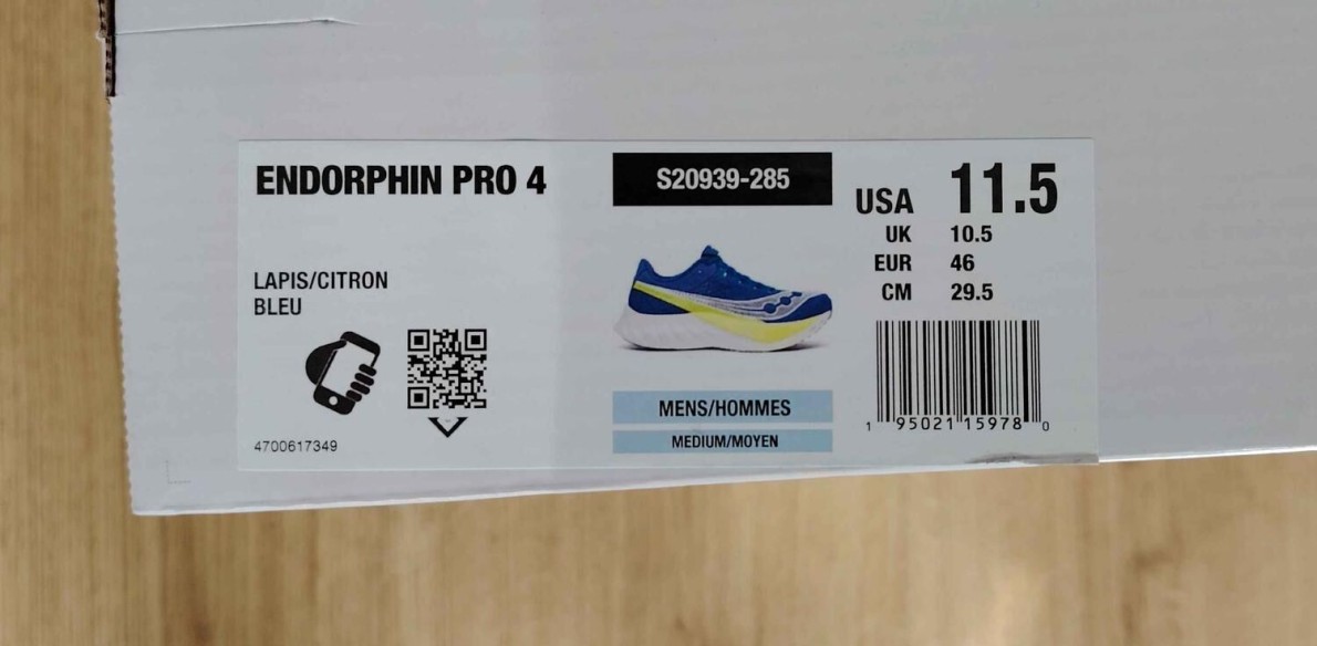 Saucony Endorphin Pro 4 – Lapis/Citron (Bleu) - T.45