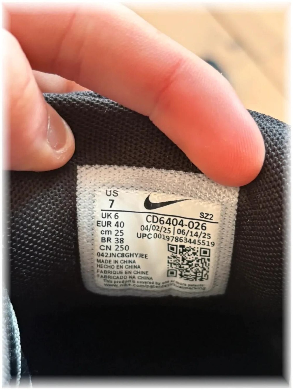 Nike p-6000 Black White - taille 40