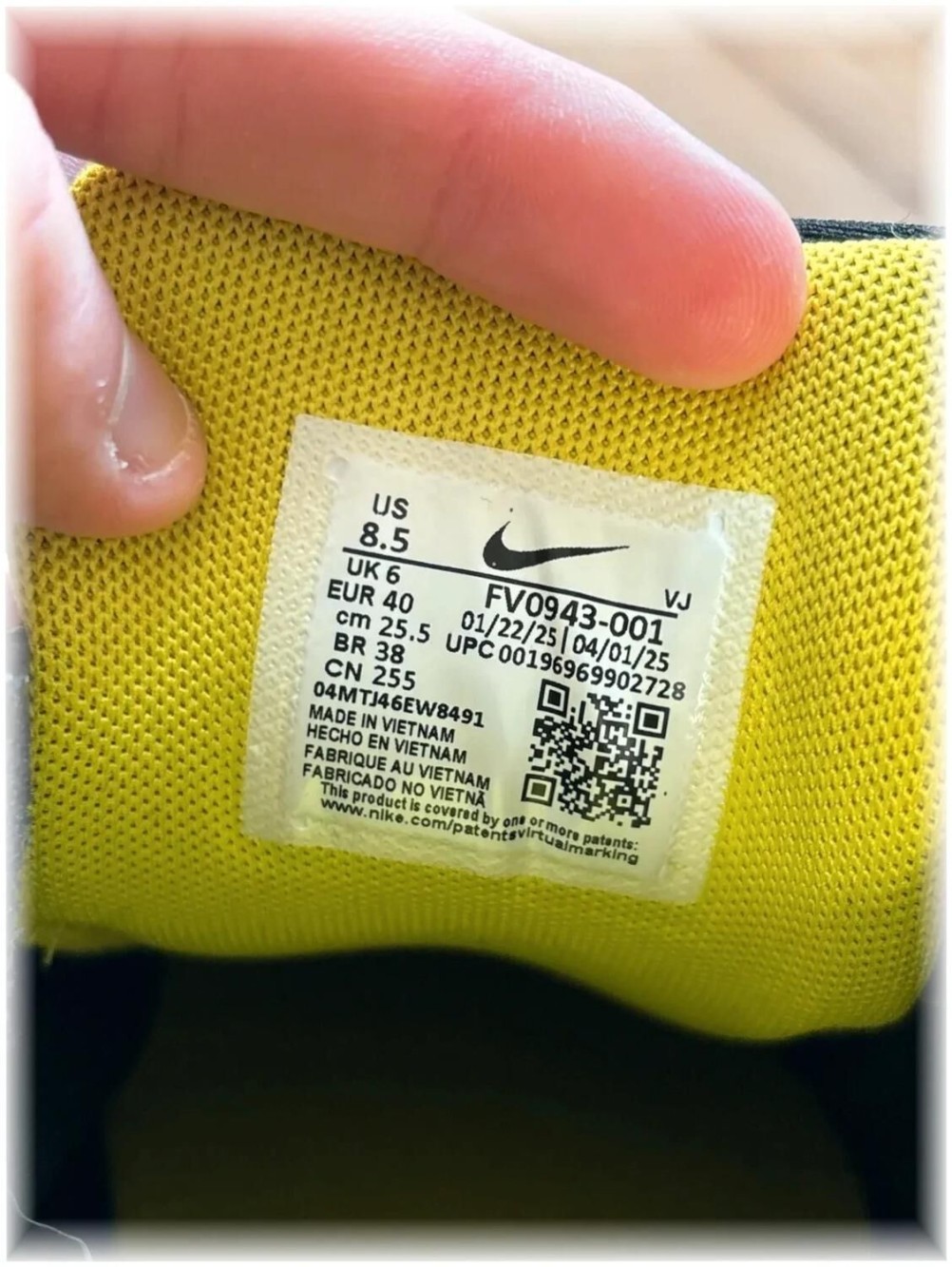 Nike p-6000 Black Yellow - taille 40