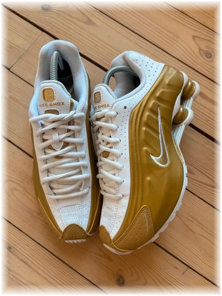 Nike shox r4 white gold - taille 37,5