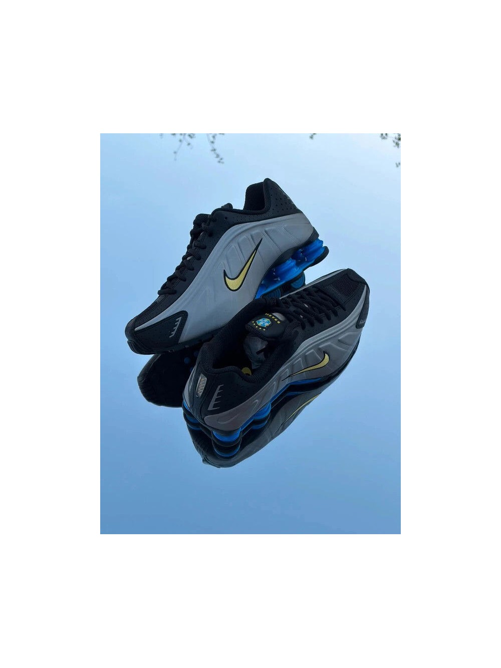 Nike Shox R4 Brazil Black Canary Metallic Pewter - Taille 42