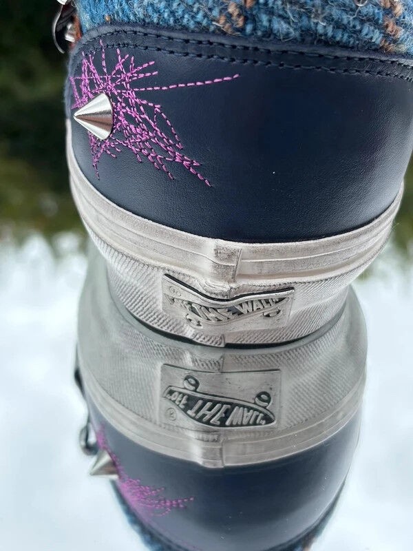 Vans LX Old Skool 36 Navy X Harris Tweed - Taille 44 2