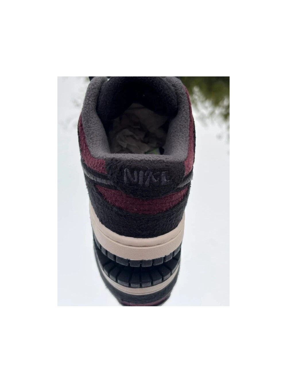 Nike Dunk Low SE Fleece Pack Burgundy Crush Dark Smoke Grey - Taille 36