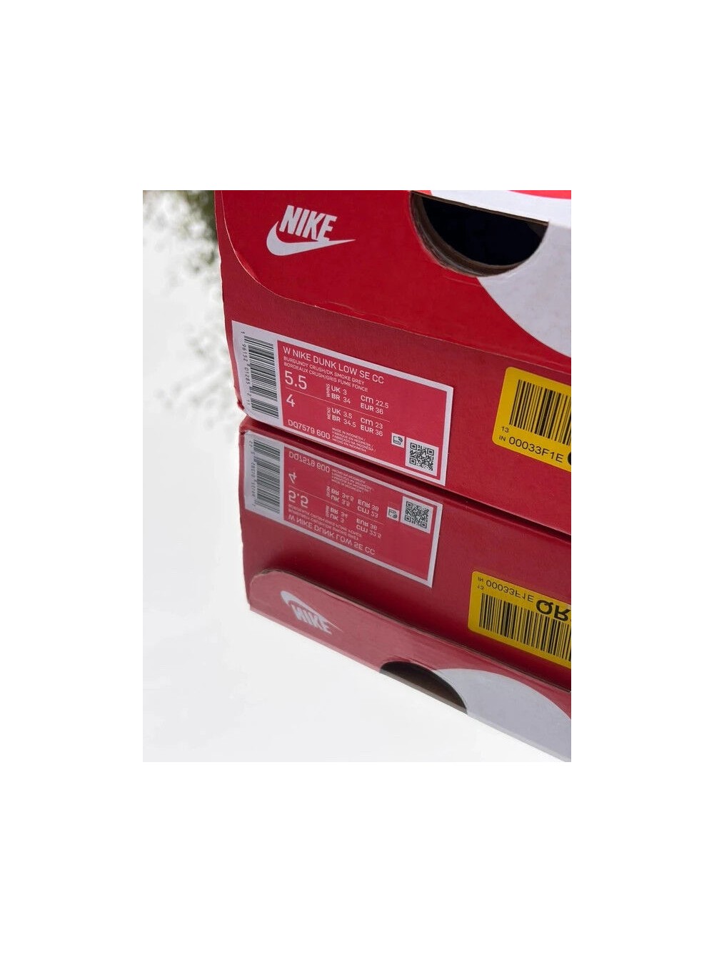 Nike Dunk Low SE Fleece Pack Burgundy Crush Dark Smoke Grey - Taille 36