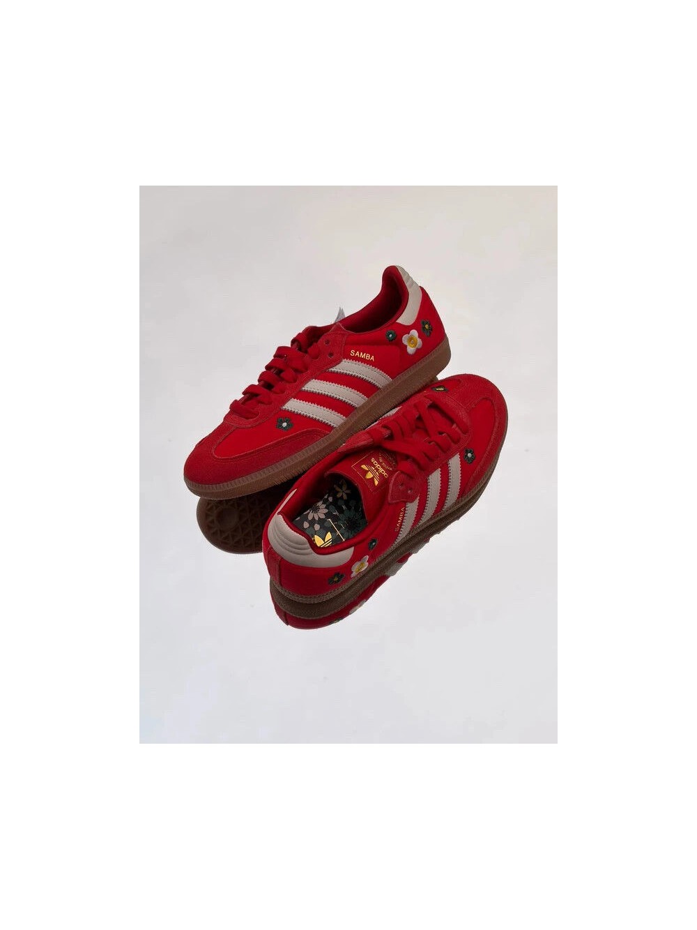 Adidas Samba OG Better Scarlet Bright Green Off White Gum X Liberty London - Taille 38