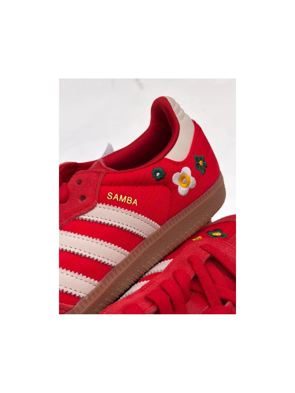 Adidas Samba OG Better Scarlet Bright Green Off White Gum X Liberty London - Taille 38