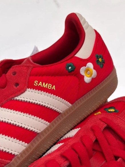 Adidas Samba OG Better Scarlet Bright Green Off White Gum X Liberty London - Taille 38