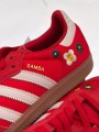 Adidas Samba OG Better Scarlet Bright Green Off White Gum X Liberty London - Taille 38