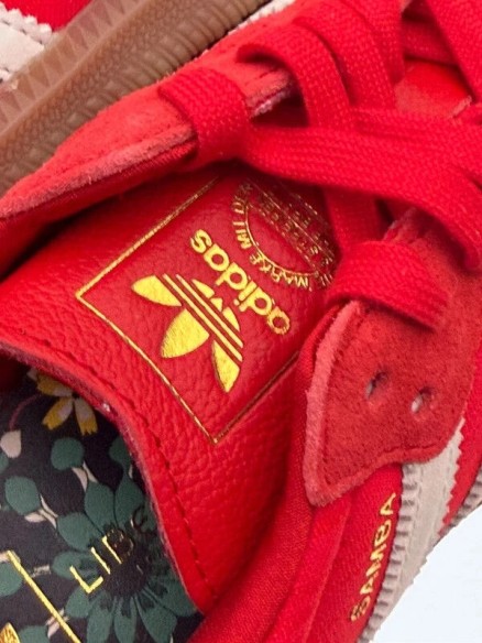 Adidas Samba OG Better Scarlet Bright Green Off White Gum X Liberty London - Taille 38