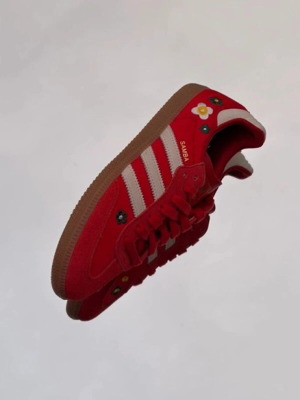Adidas Samba OG Better Scarlet Bright Green Off White Gum X Liberty London - Taille 38