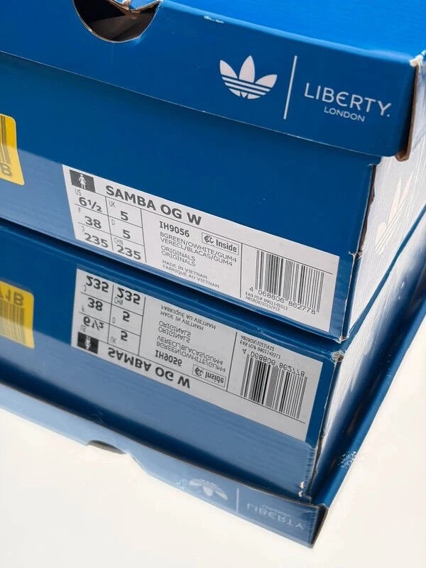 Adidas Samba OG Better Scarlet Bright Green Off White Gum X Liberty London - Taille 38 2