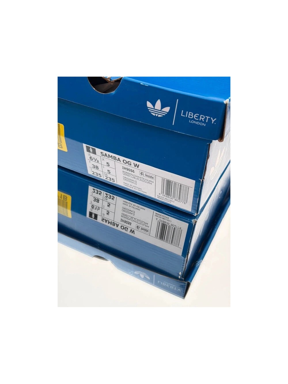 Adidas Samba OG Better Scarlet Bright Green Off White Gum X Liberty London - Taille 38
