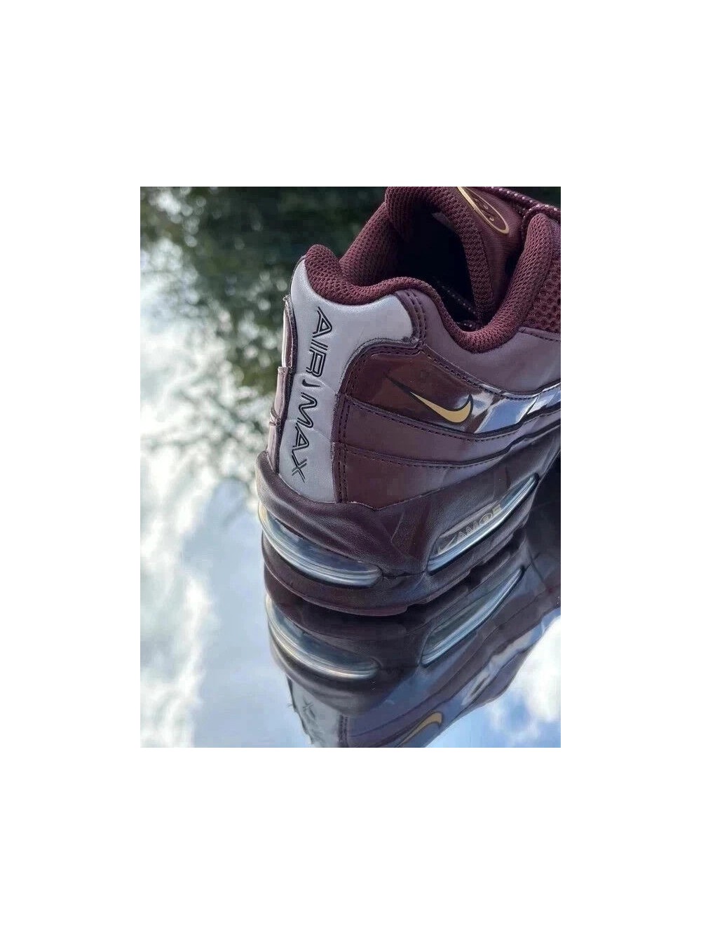 Nike Air Max 95 Big Bubble SE Total 90 Burgundy Crush Metallic Gold - Taille 42