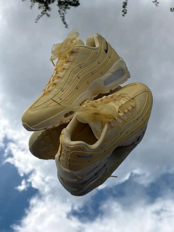 Nike Air Max 95 Big Bubble Soft Yellow Metallic Silver - Taille 39