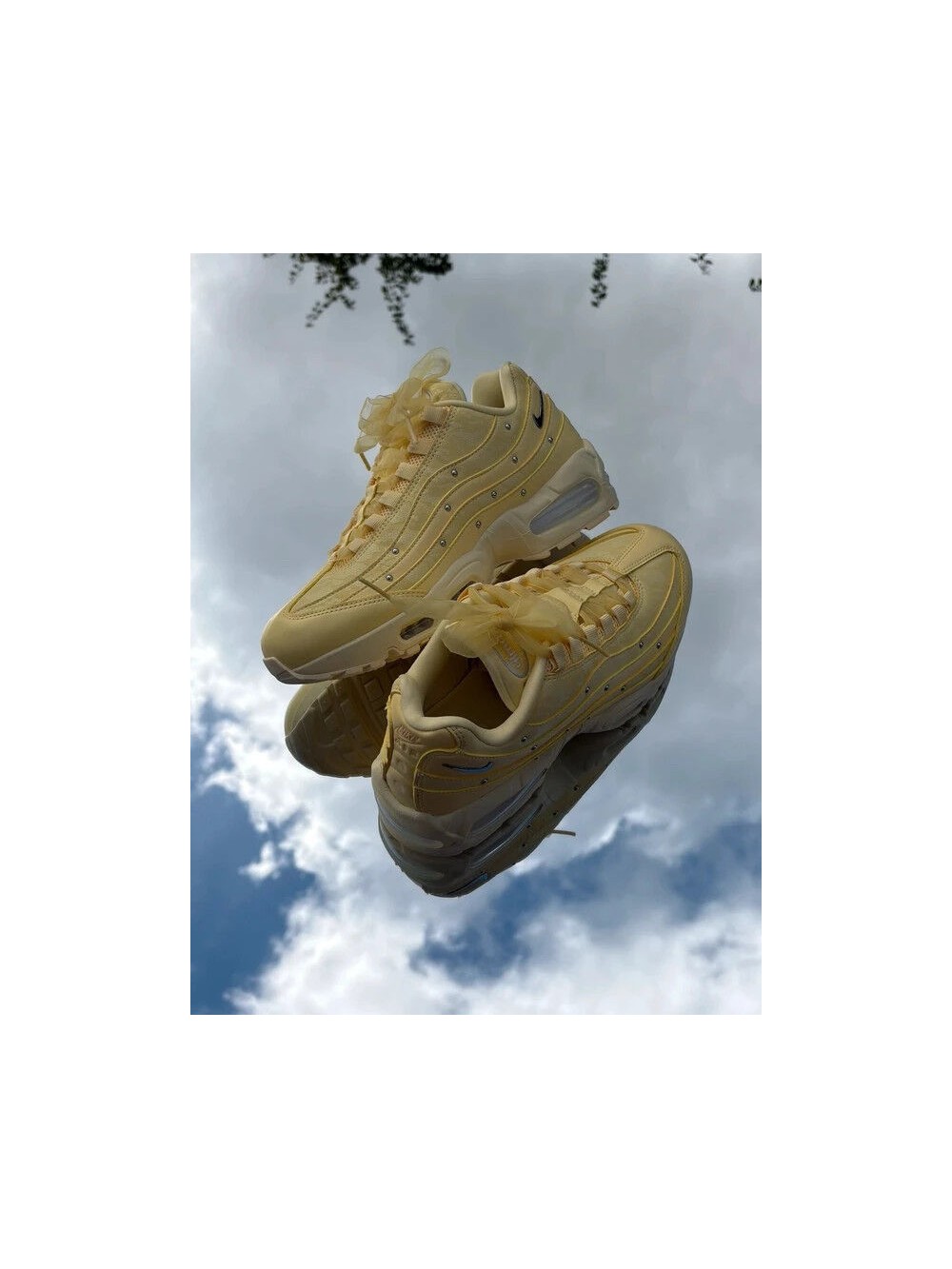 Nike Air Max 95 Big Bubble Soft Yellow Metallic Silver - Taille 39