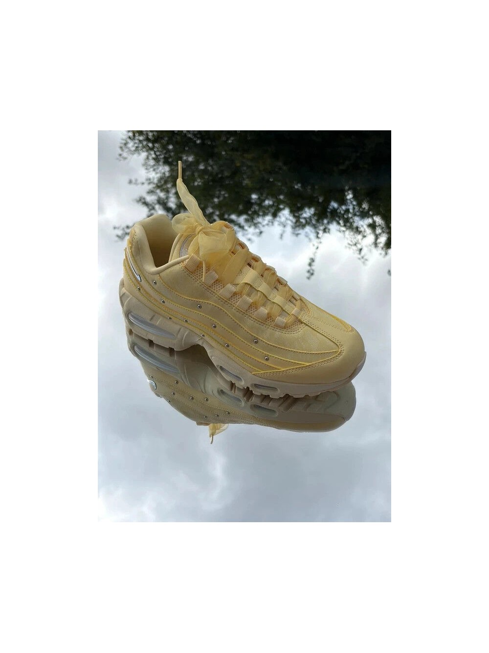 Nike Air Max 95 Big Bubble Soft Yellow Metallic Silver - Taille 39