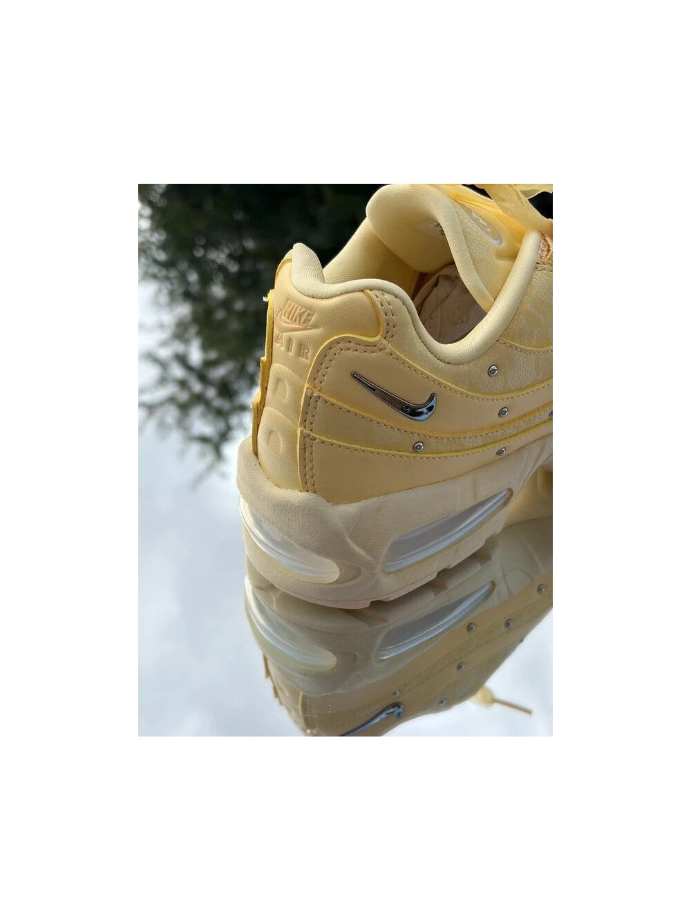 Nike Air Max 95 Big Bubble Soft Yellow Metallic Silver - Taille 39