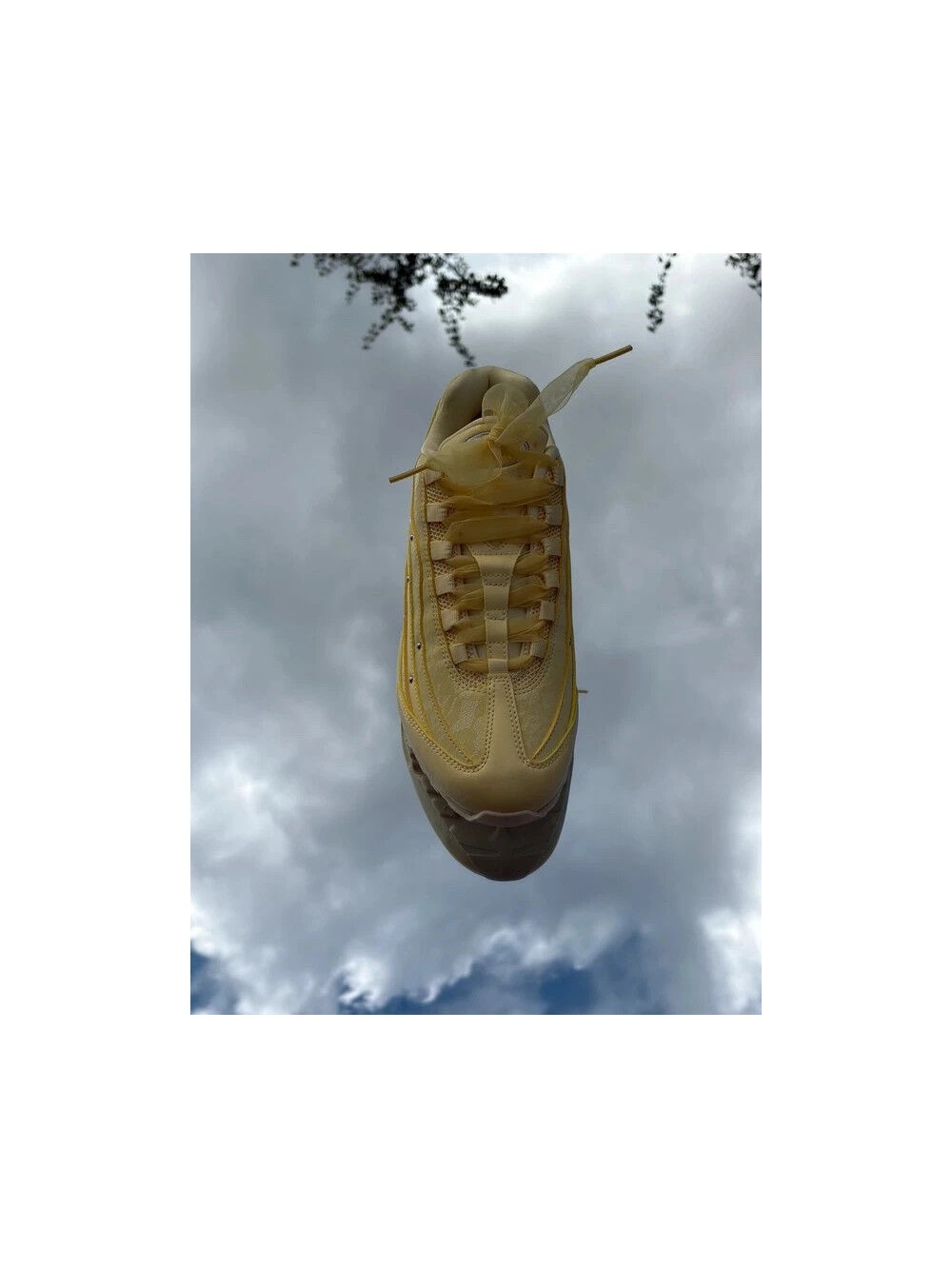Nike Air Max 95 Big Bubble Soft Yellow Metallic Silver - Taille 39