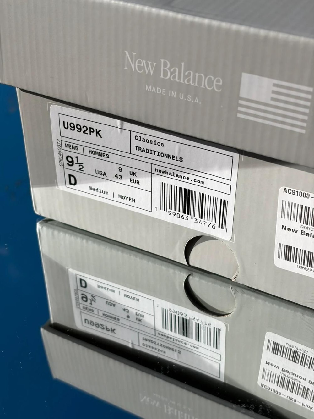 New Balance 992 Made in USA Pink Chalk - Taille 43