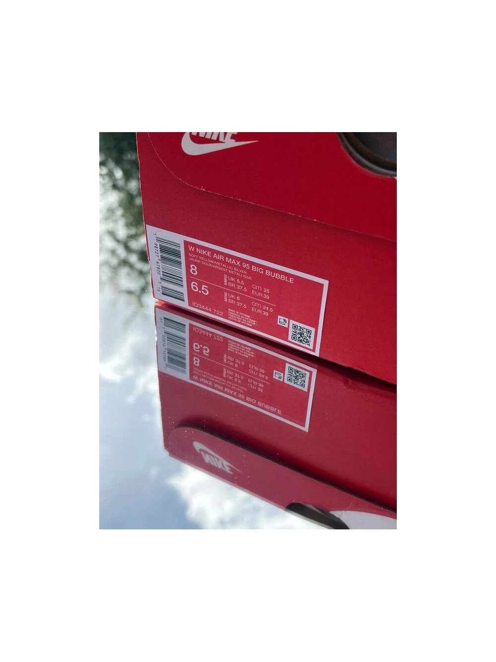 Nike Air Max 95 Big Bubble Soft Yellow Metallic Silver - Taille 39