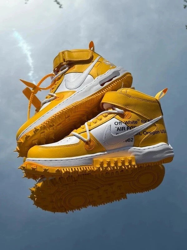 Nike Air Force 1 Mid SP X Off-White White Varsity Maize - Taille 40,5