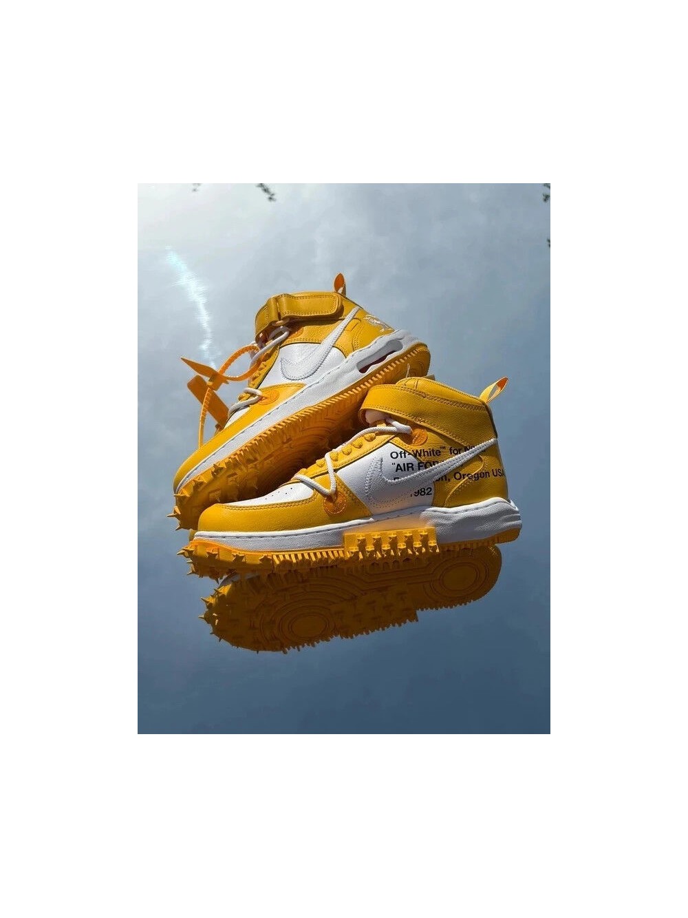 Nike Air Force 1 Mid SP X Off-White White Varsity Maize - Taille 40,5